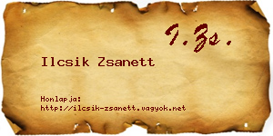 Ilcsik Zsanett névjegykártya